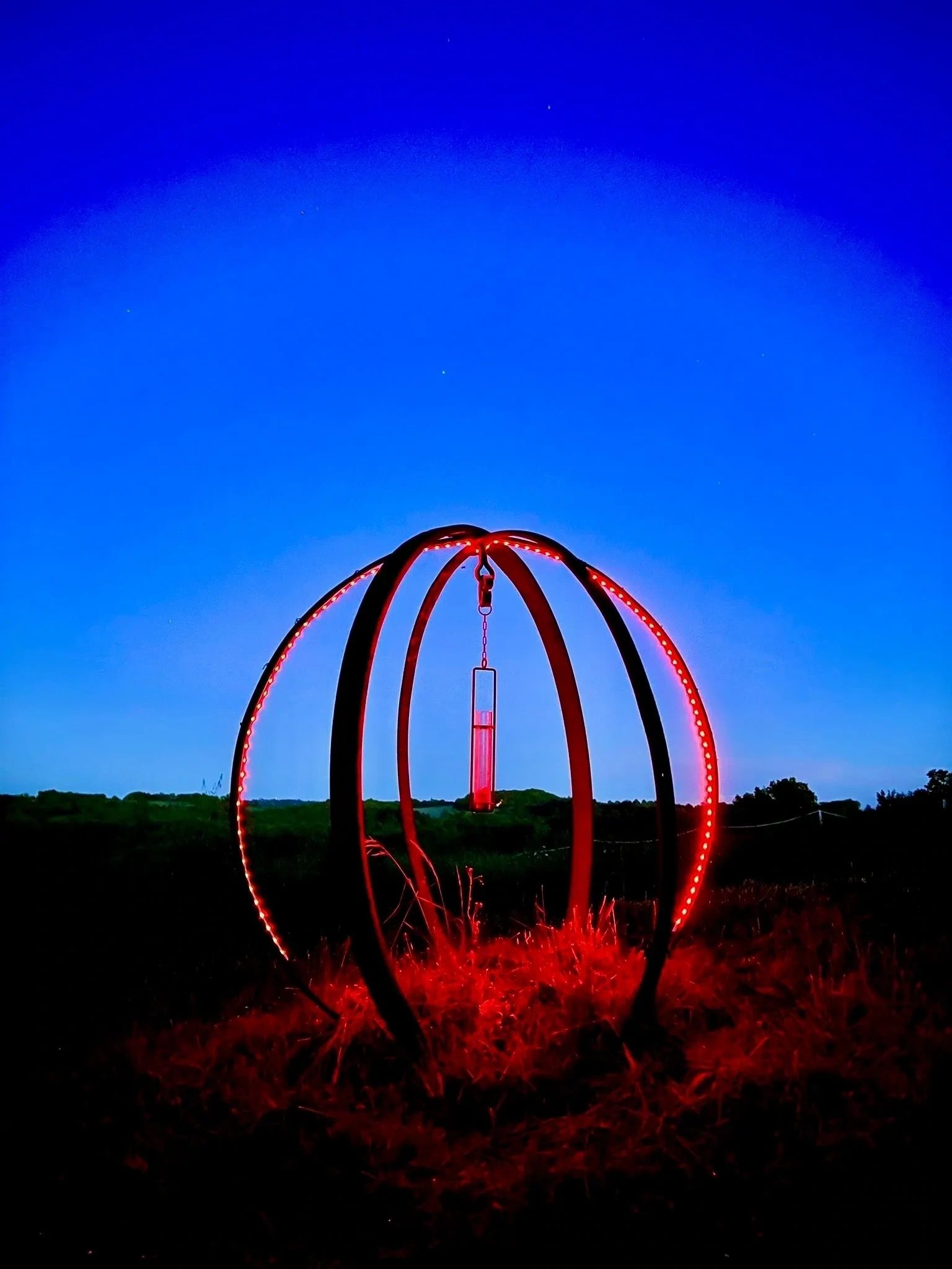 Lichtsculptuur bij Le Causse en Quercy